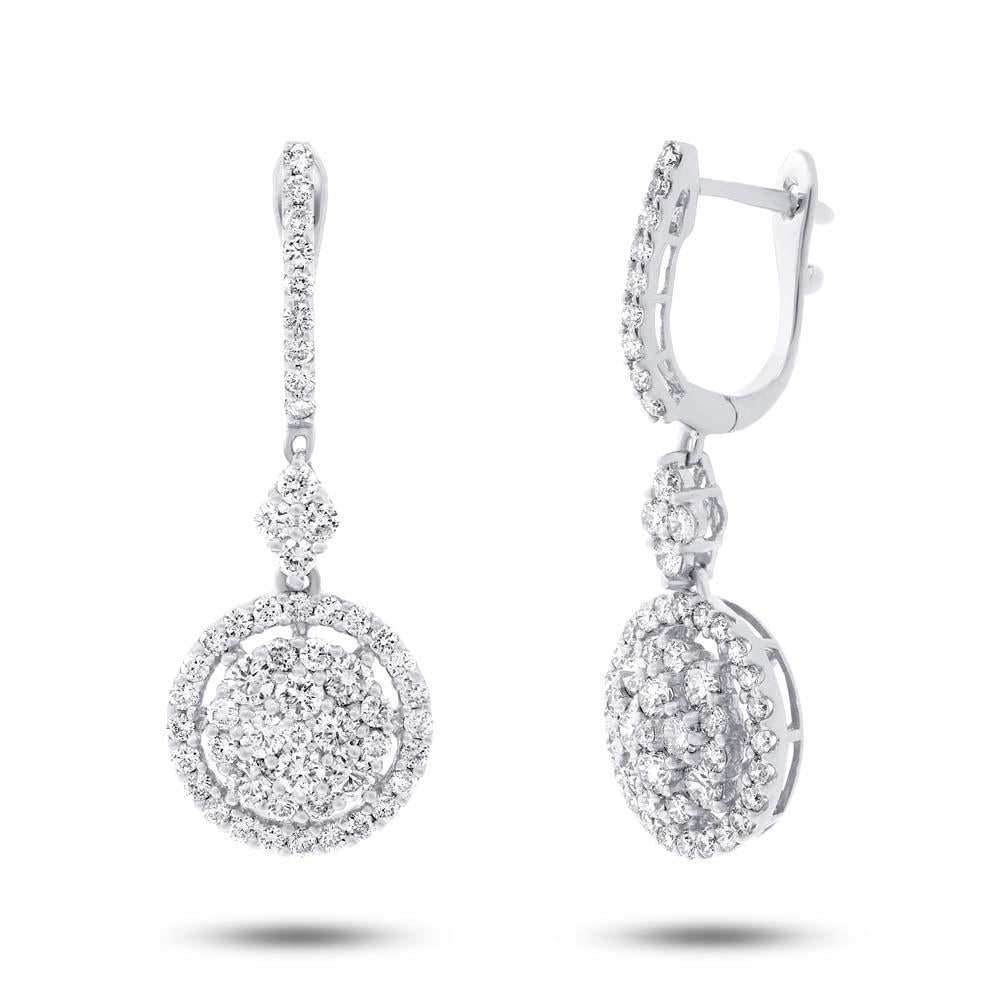 18k White Gold Diamond Earring - 1.81ct