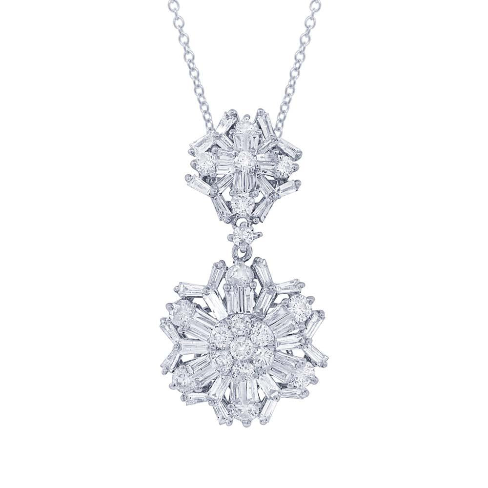 18k White Gold Diamond Pendant - 1.94ct