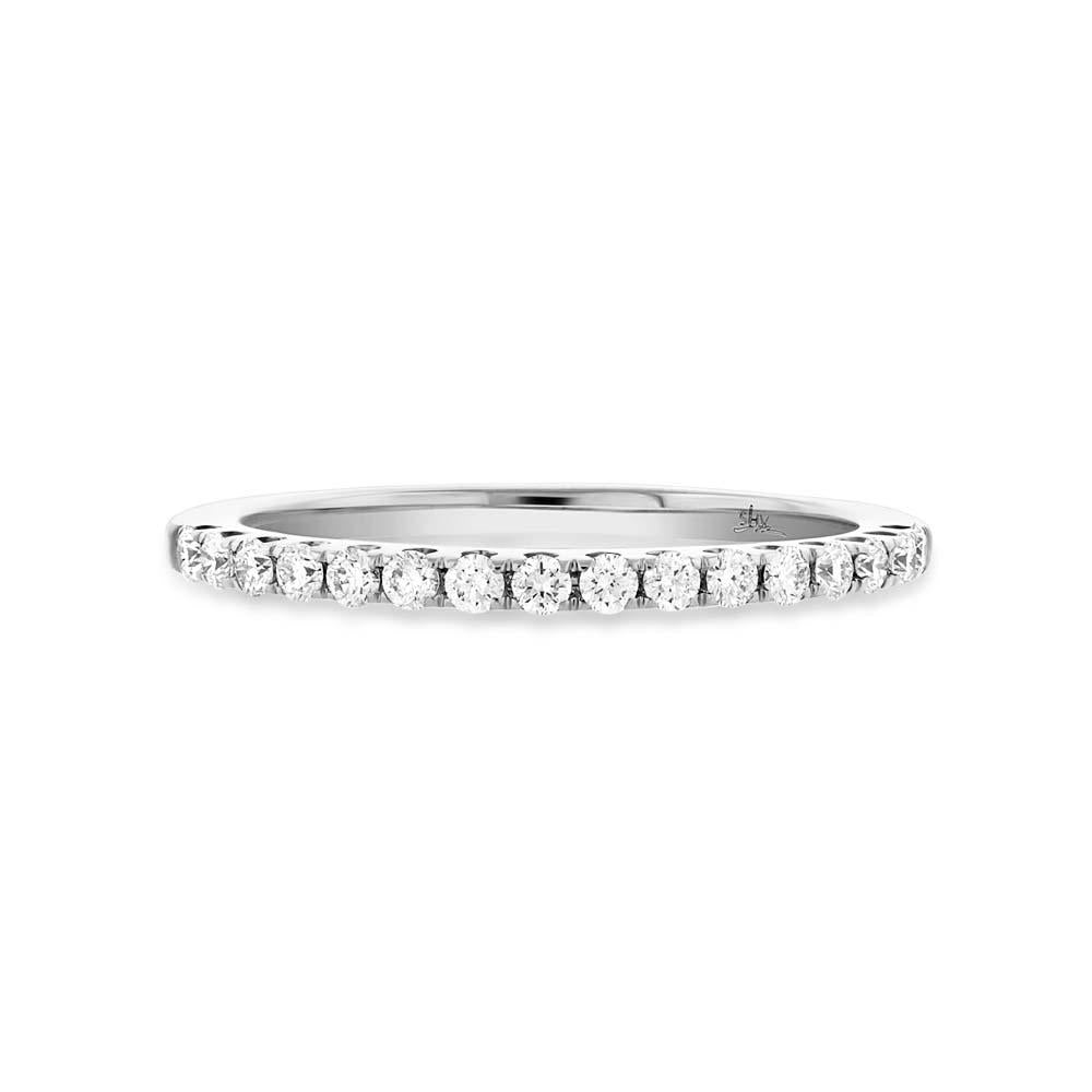 14k White Gold Diamond Lady's Band - 0.27ct