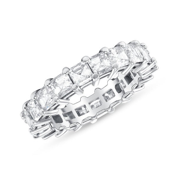 18K White Gold Diamond 3.95 CT. T.W. Radiant Cut Eternity Band