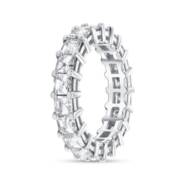 18K White Gold Diamond 3.95 CT. T.W. Radiant Cut Eternity Band