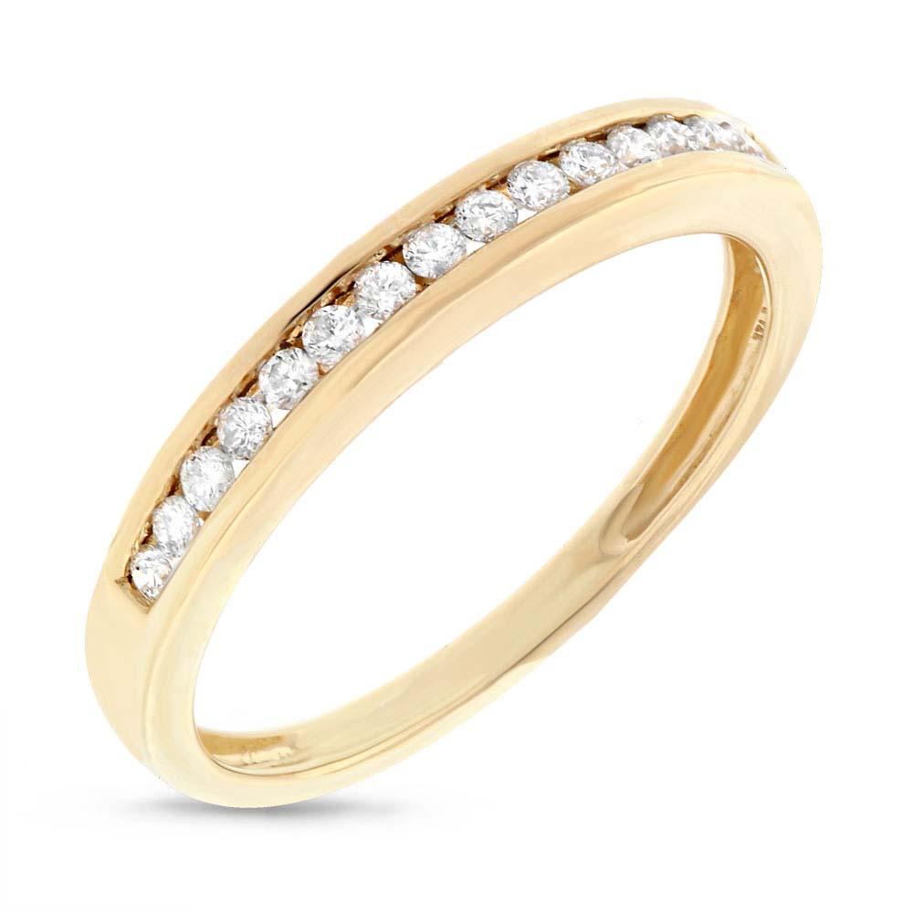 14k Yellow Gold Diamond Lady's Band - 0.20ct