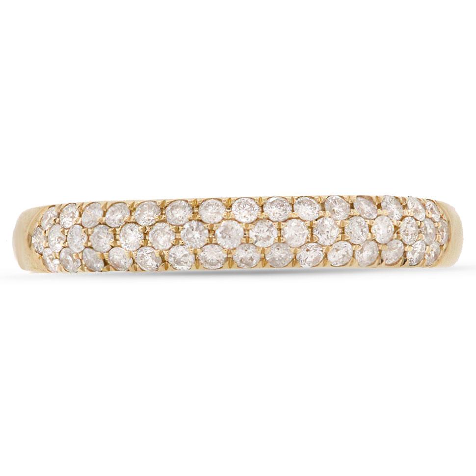 14k Yellow Gold Diamond Lady's Pave Band - 0.38ct
