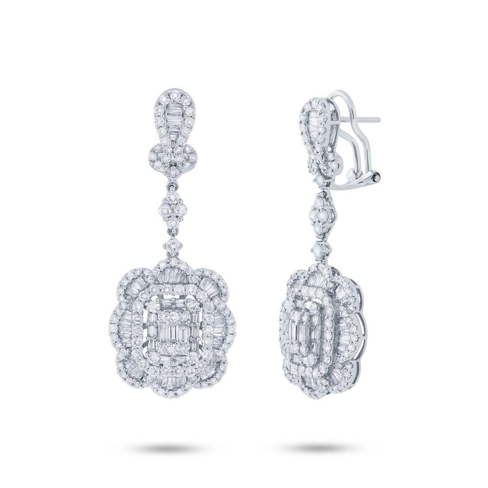 18k White Gold Diamond Earring - 4.16ct