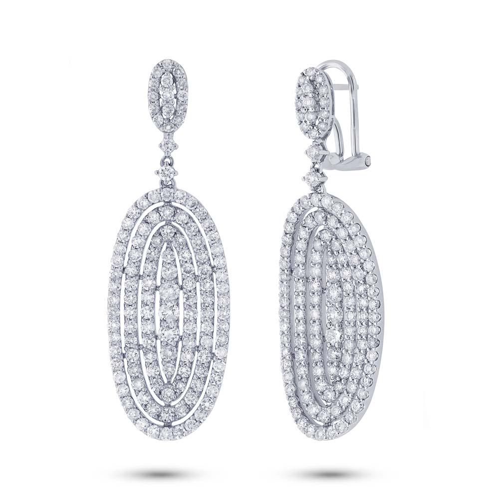 18k White Gold Diamond Earring - 4.79ct