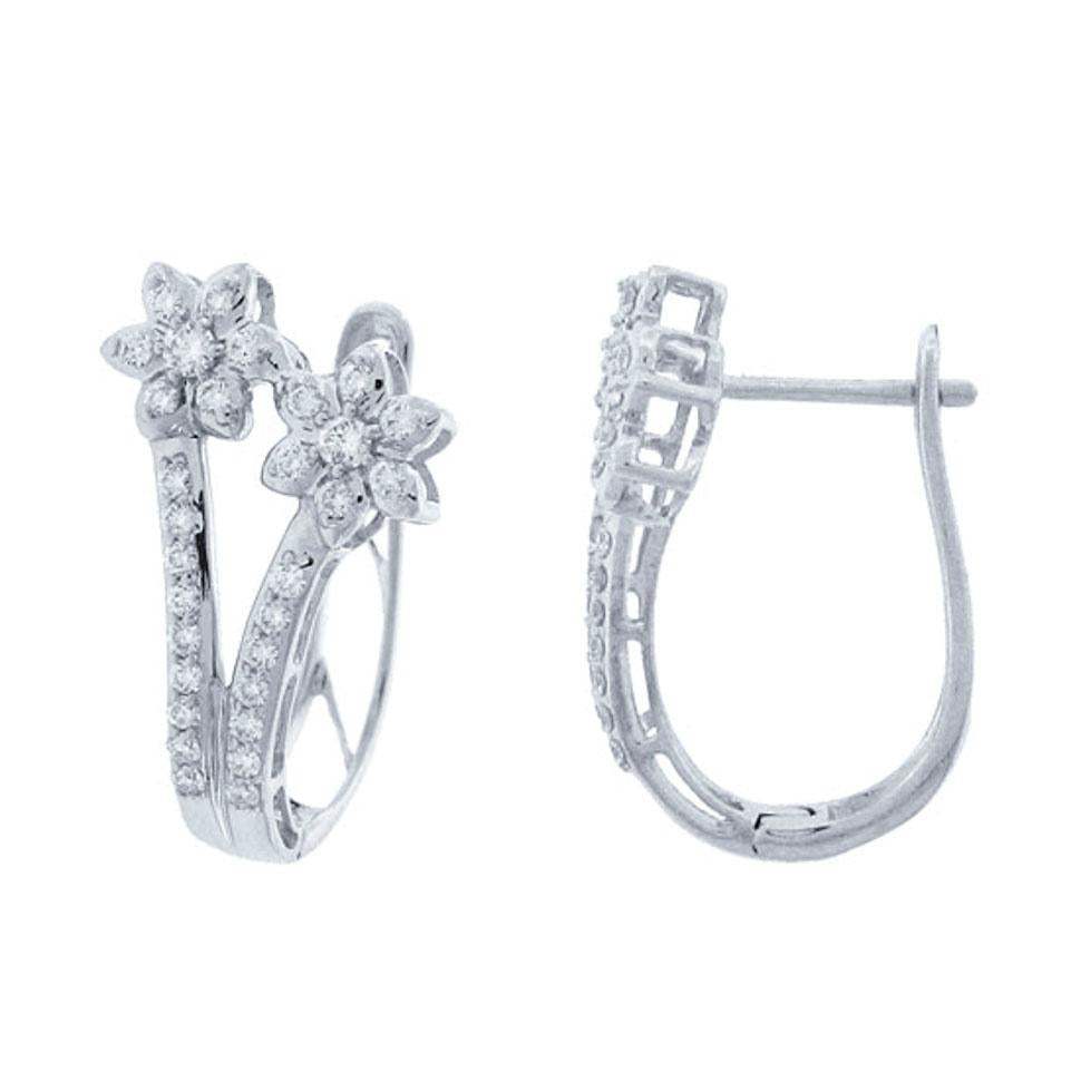 18k White Gold Diamond Earring - 0.50ct