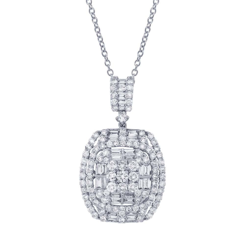 18k White Gold Diamond Pendant - 2.65ct