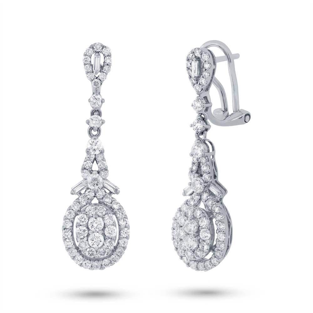 18k White Gold Diamond Earring - 1.72ct