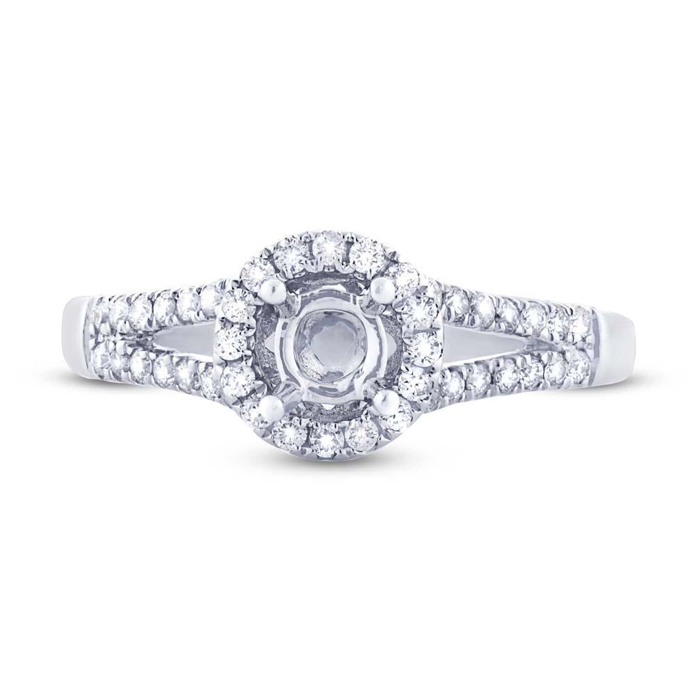 14k White Gold Diamond Semi-mount Ring - 0.29ct
