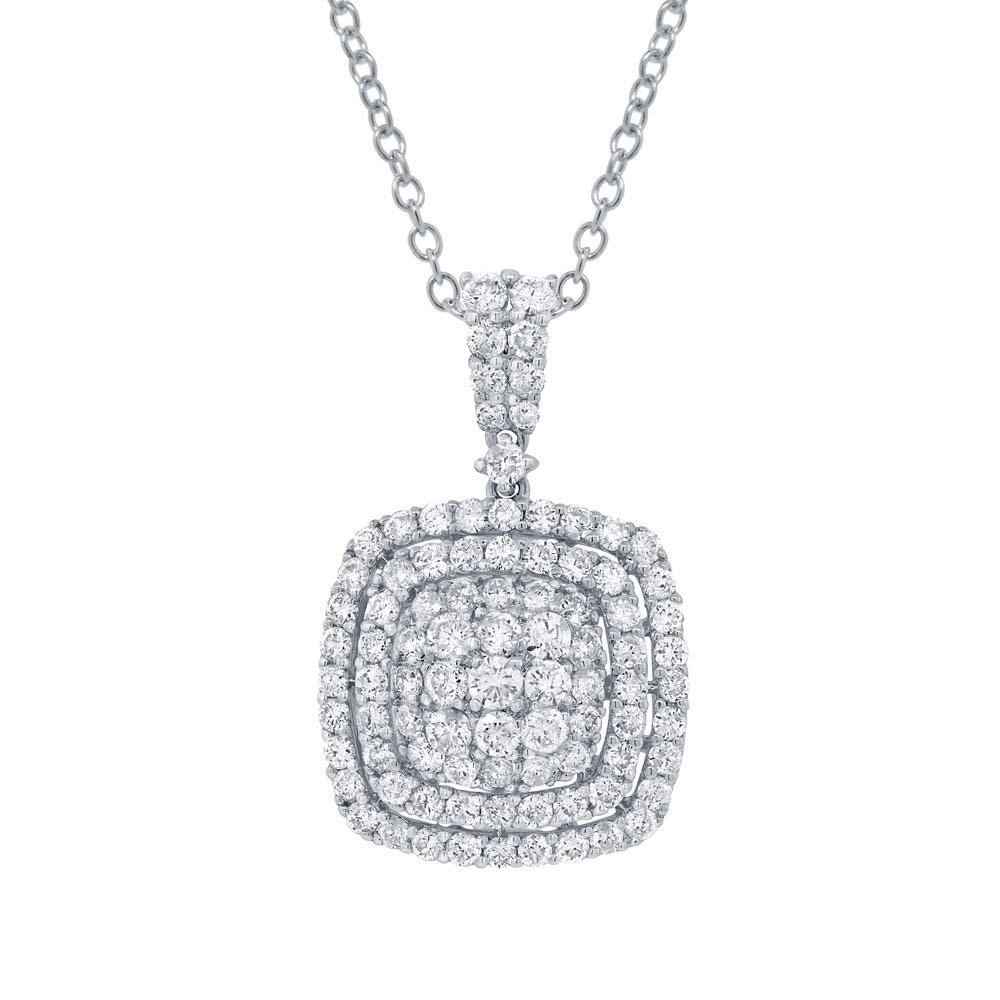 18k White Gold Diamond Pendant - 2.09ct