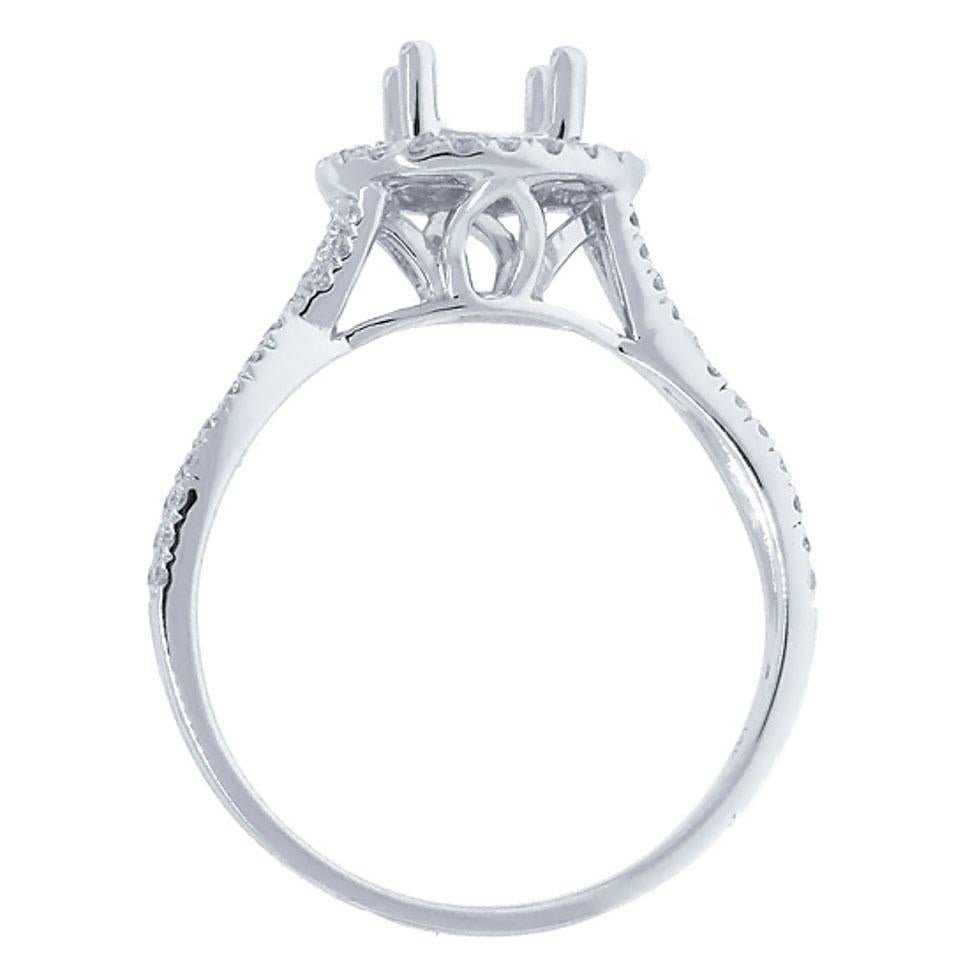 14k White Gold Diamond Semi-mount Ring - 0.26ct