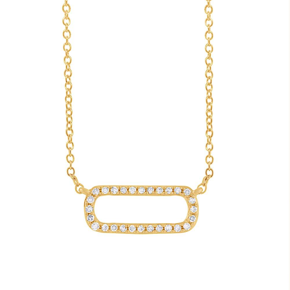 14k Yellow Gold Diamond Pendant - 0.08ct