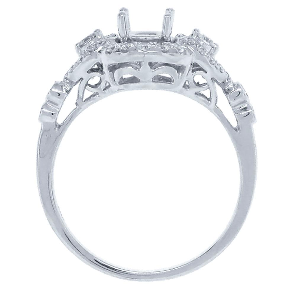 14k White Gold Diamond Semi-mount Ring - 0.35ct