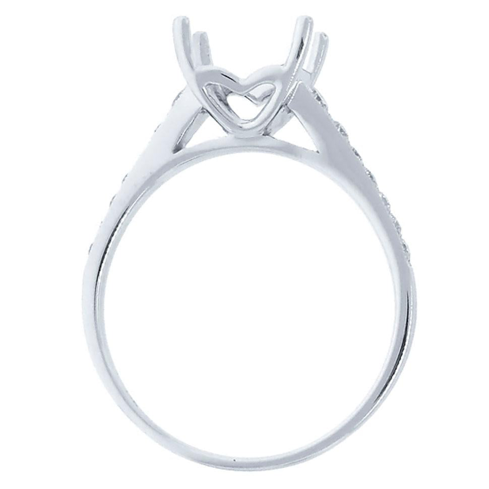 14k White Gold Diamond Semi-mount Ring - 0.27ct