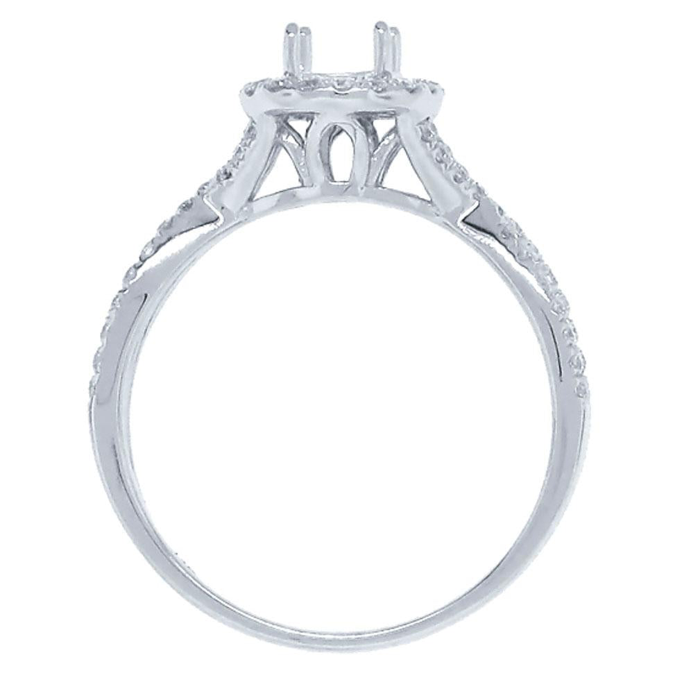 14k White Gold Diamond Semi-mount Ring - 0.32ct