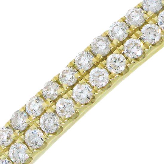 14k Yellow Gold Diamond Bangle - 1.96ct