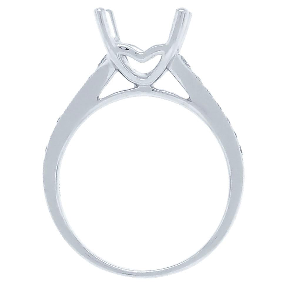 18k White Gold Diamond Semi-mount Ring - 0.29ct