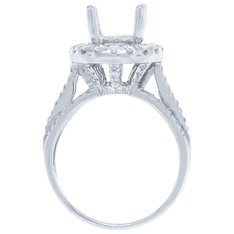 18k White Gold Diamond Semi-mount Ring - 0.68ct