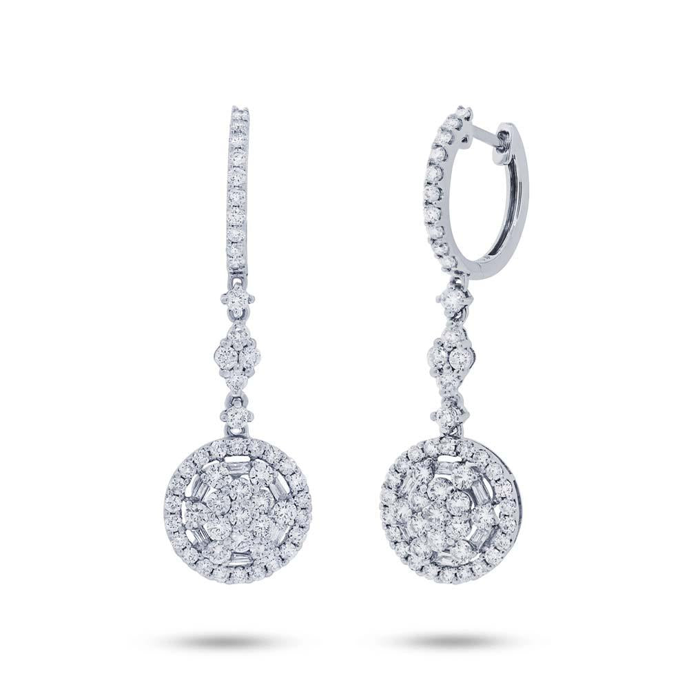 18k White Gold Diamond Earring - 2.05ct