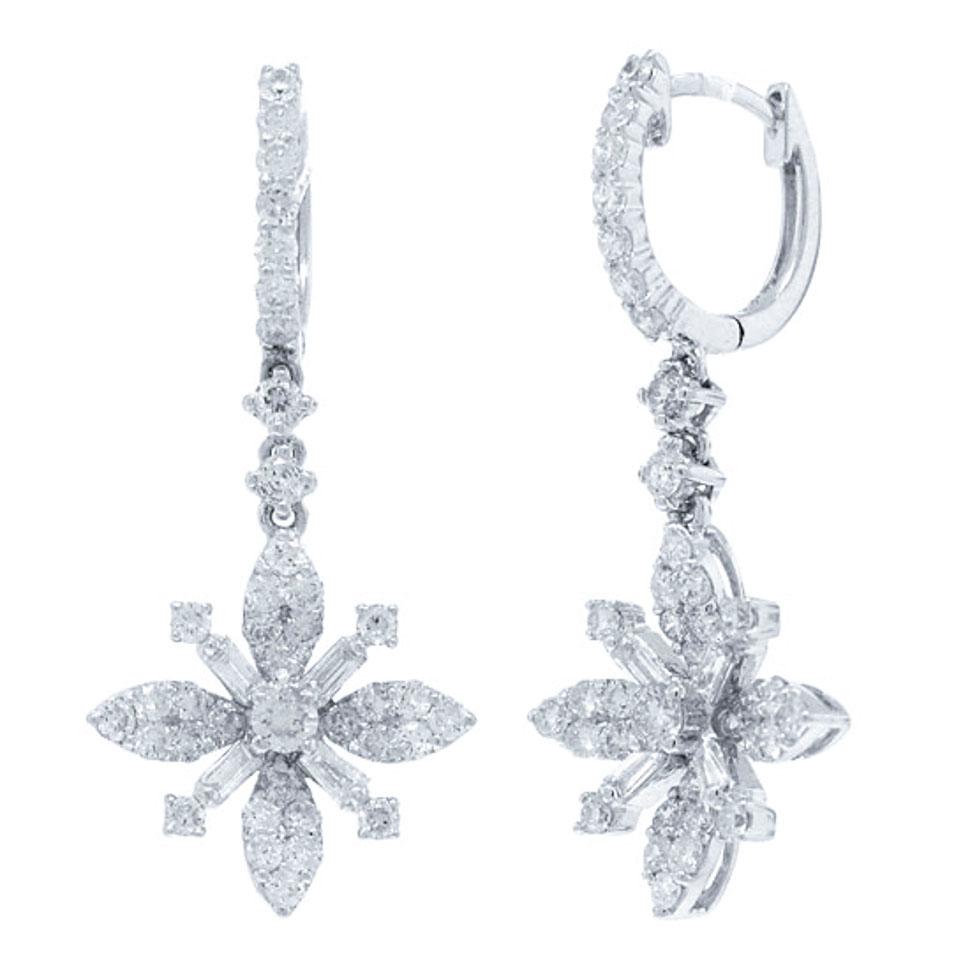 18k White Gold Diamond Earring - 1.59ct