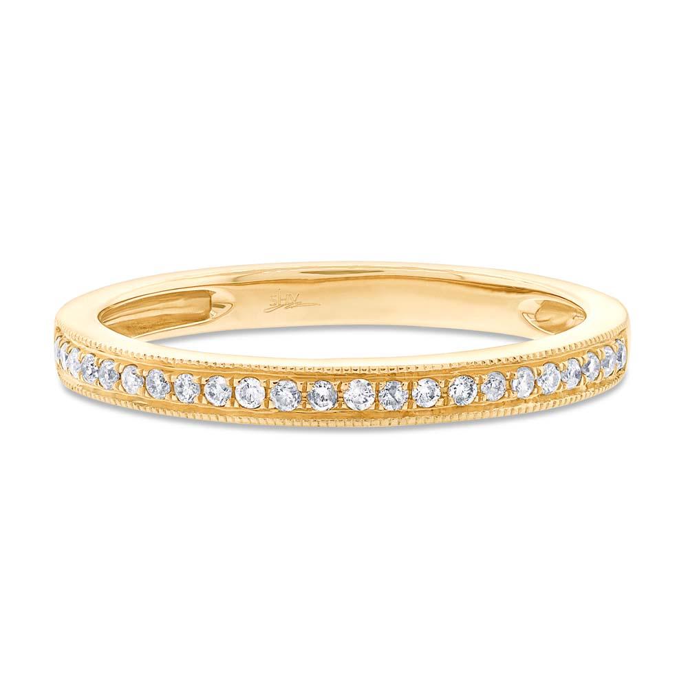 14k Yellow Gold Diamond Lady's Band