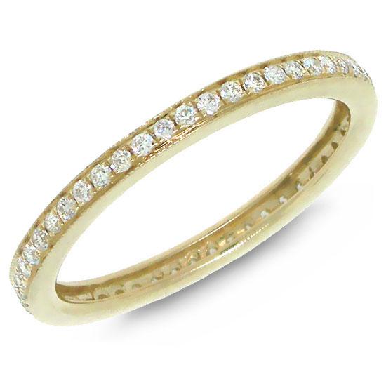14k Yellow Gold Diamond Eternity Band Size 6 - 0.28ct