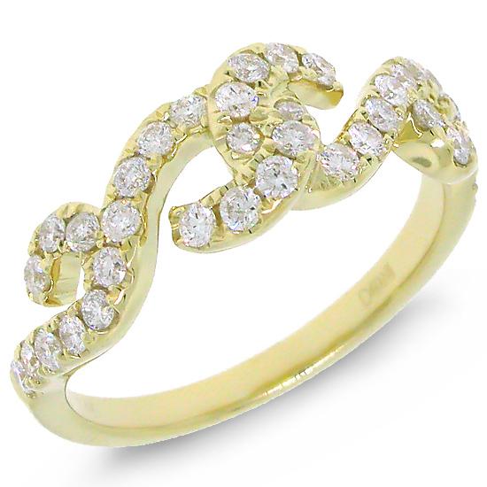 14k Yellow Gold Diamond Lady's Ring - 0.62ct