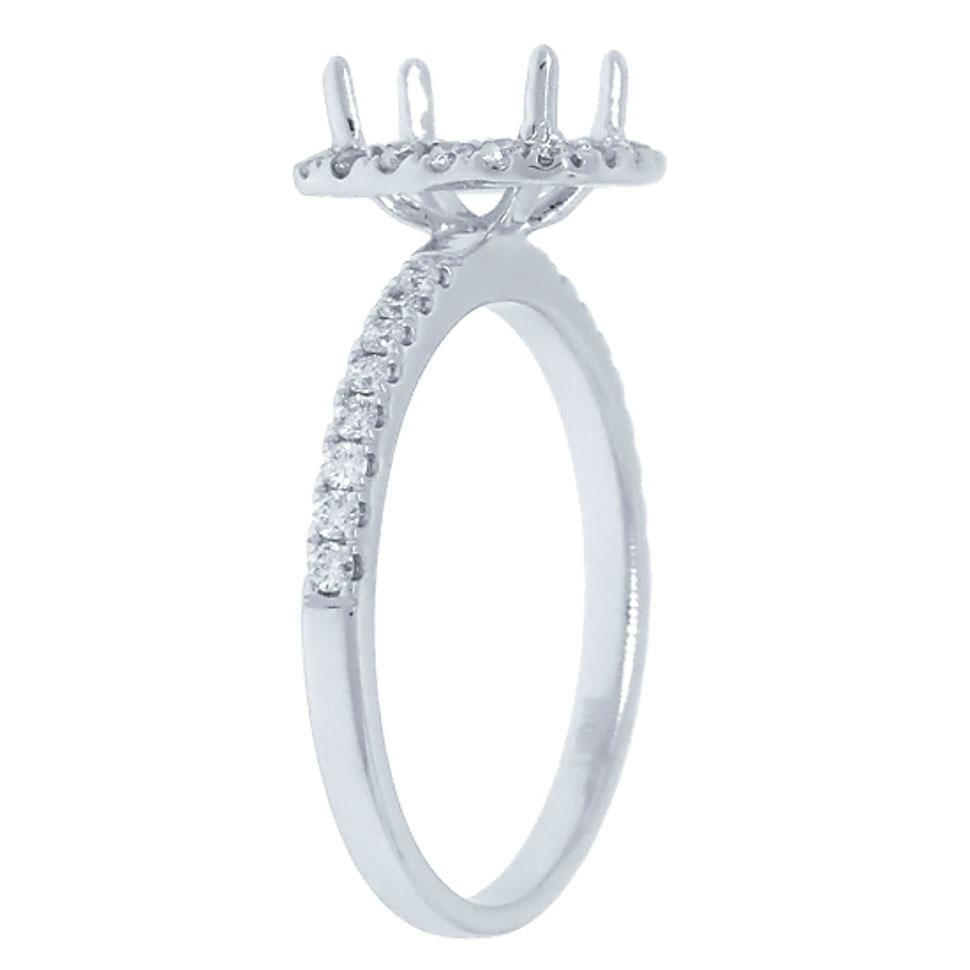 18k White Gold Diamond Semi-mount Ring - 0.35ct