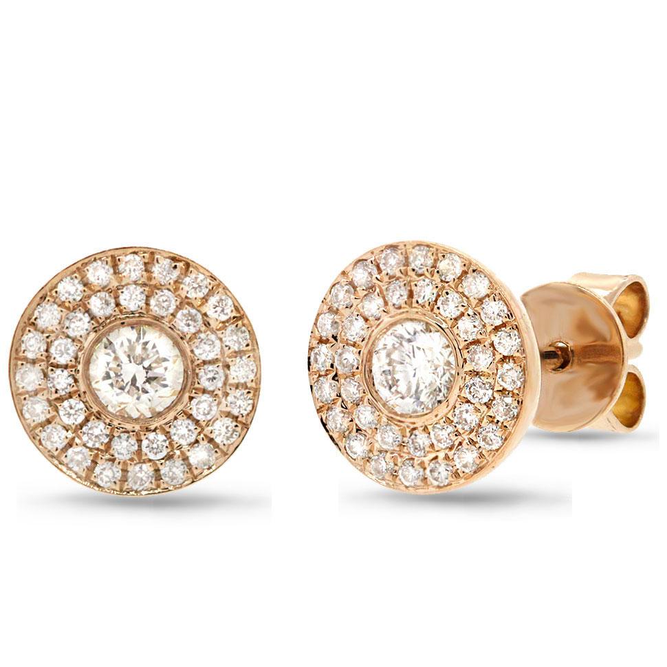18k Yellow Gold Diamond Stud Earring - 0.41ct