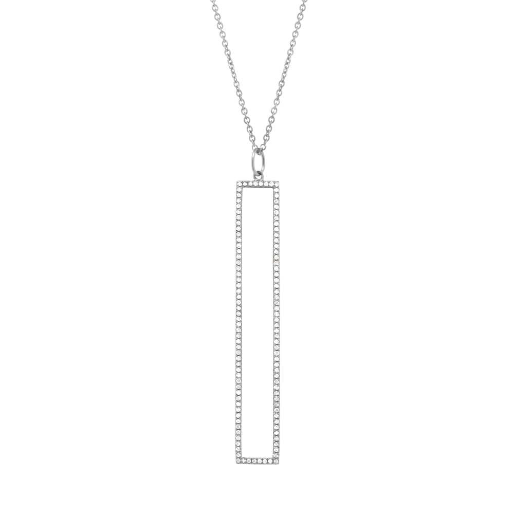 14k White Gold Diamond Pendant - 0.24ct