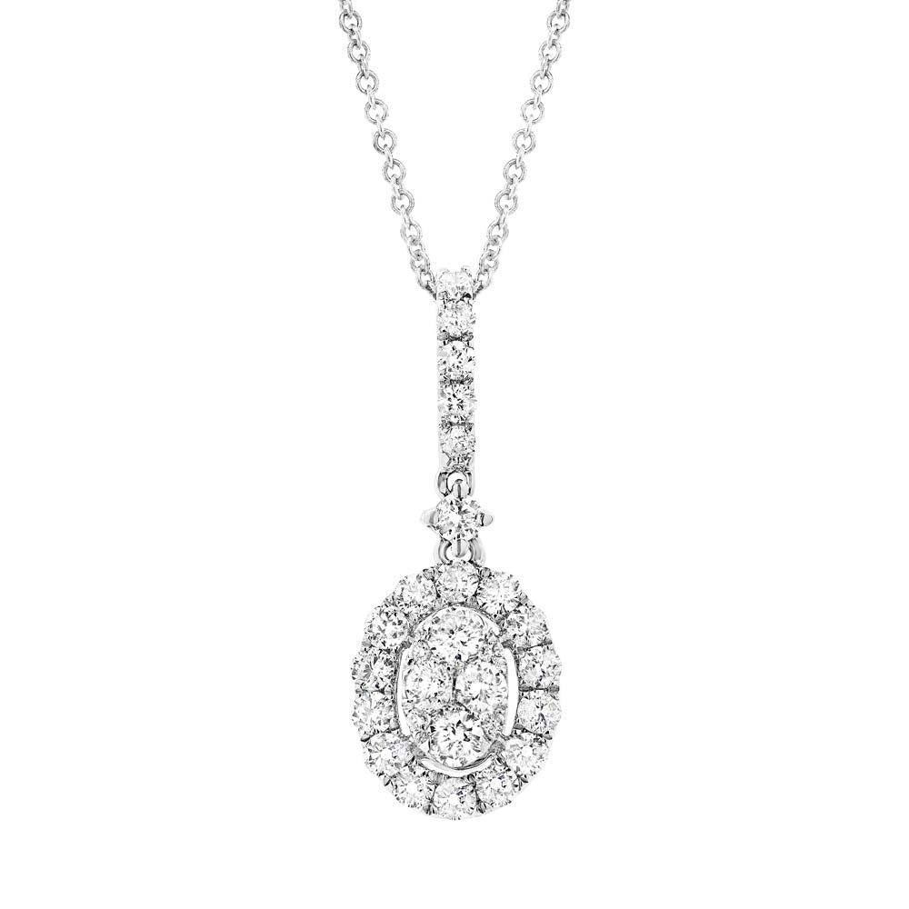 18k White Gold Diamond Pendant - 0.55ct