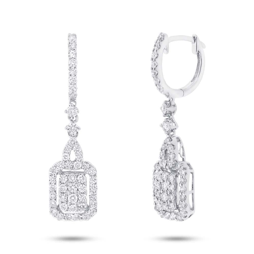 18k White Gold Diamond Earring - 1.14ct