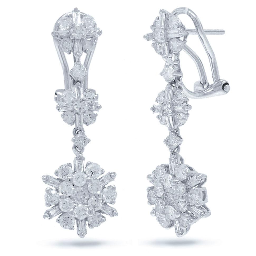 18k White Gold Diamond Earring - 2.16ct