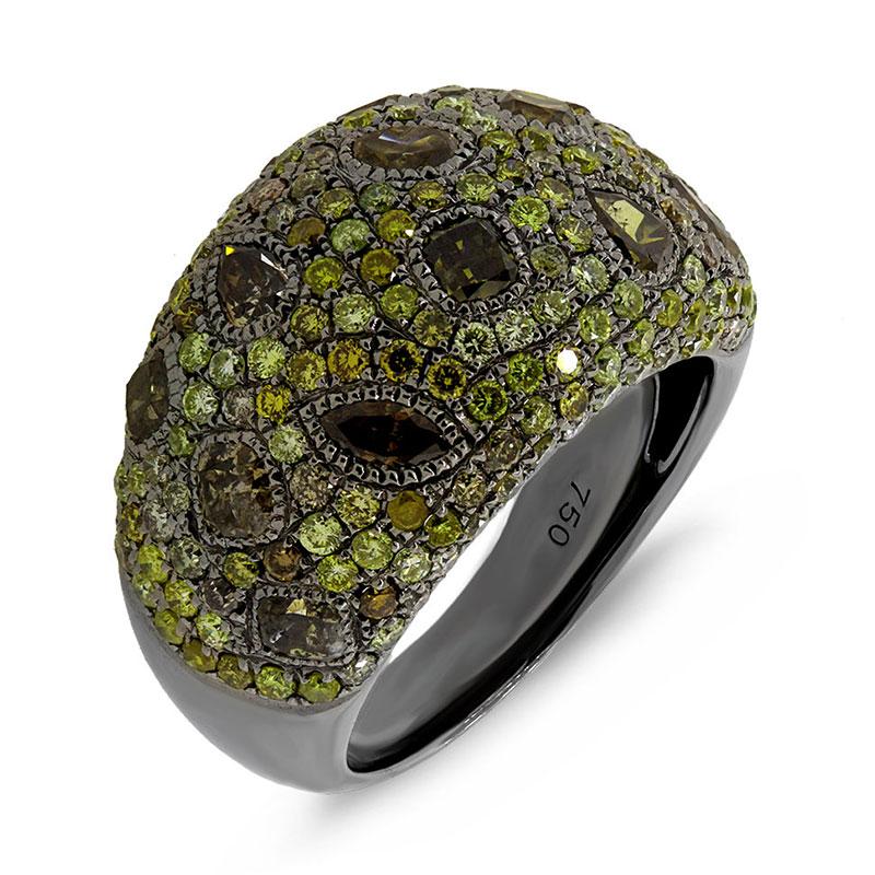 18k White Gold Fancy Color Diamond Ring - 4.67ct