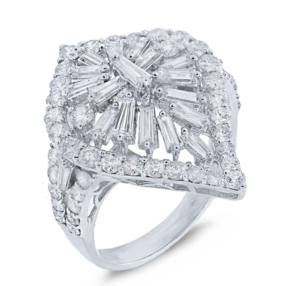 18k White Gold Diamond Lady's Ring - 2.25ct