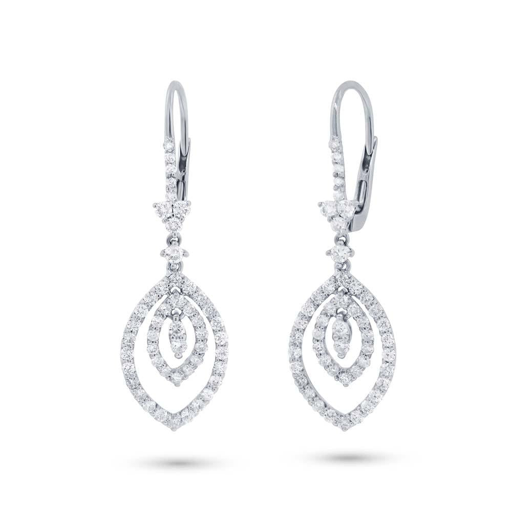 18k White Gold Diamond Earring - 1.11ct