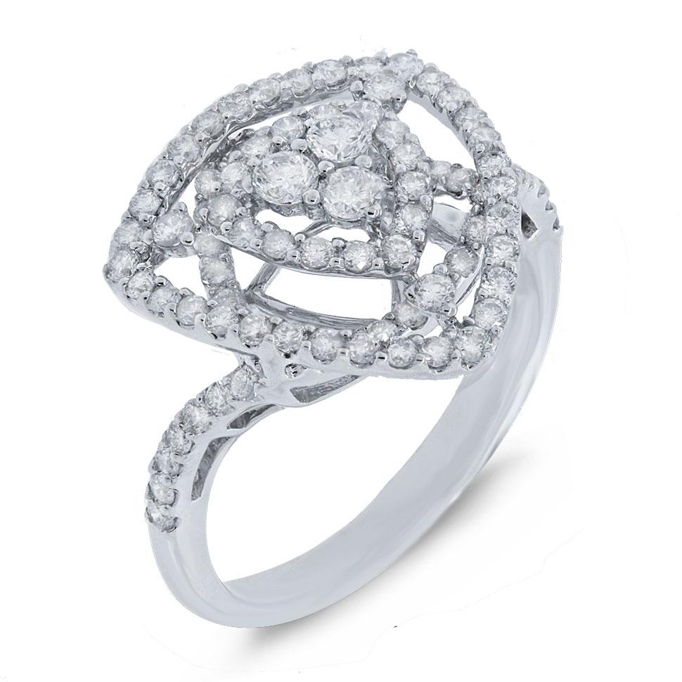 18k White Gold Diamond Lady's Ring - 1.10ct