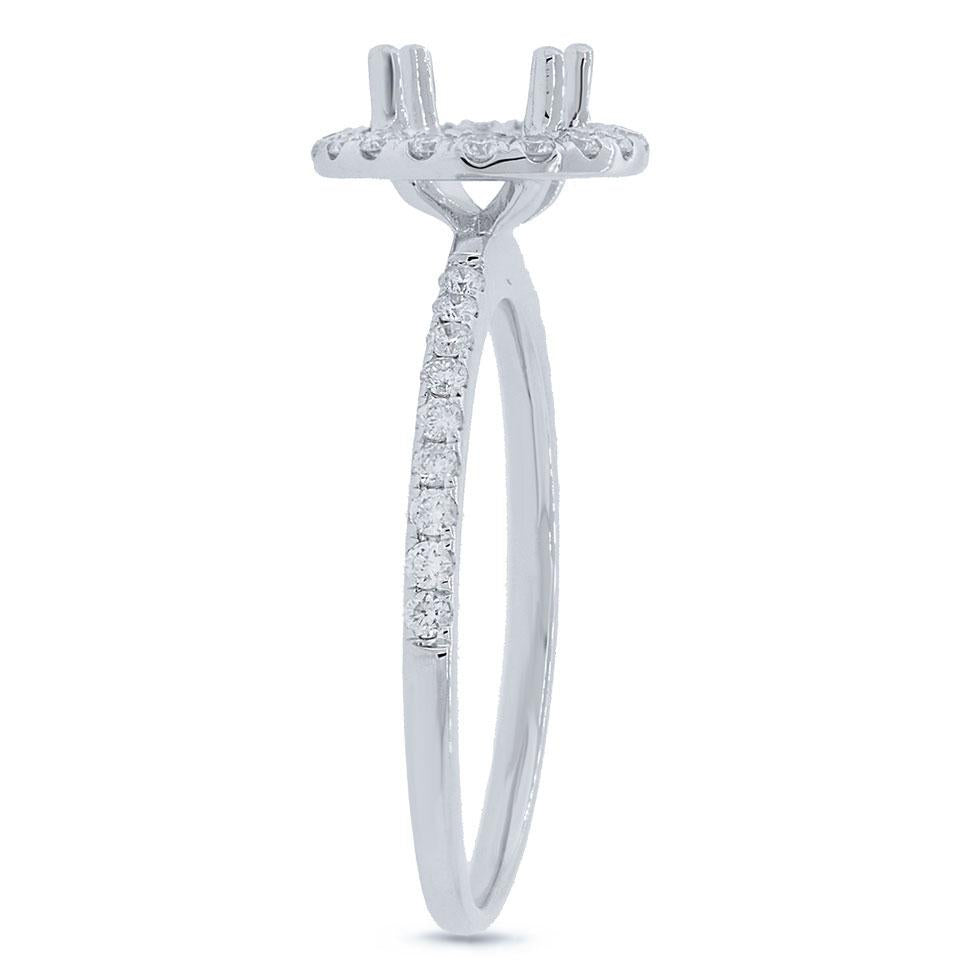 18k White Gold Diamond Semi-mount Ring - 0.36ct