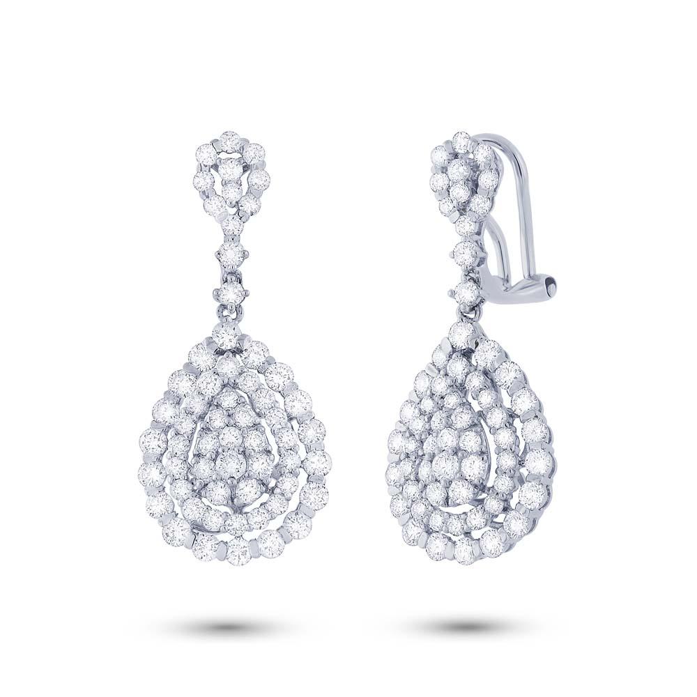 18k White Gold Diamond Earring - 3.25ct
