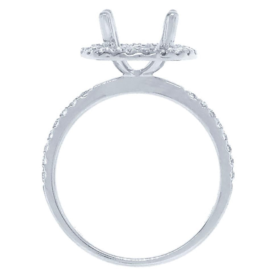 18k White Gold Diamond Semi-mount Ring - 0.39ct