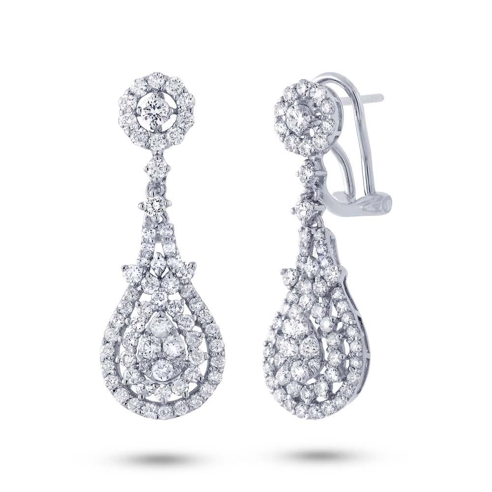18k White Gold Diamond Earring - 1.24ct