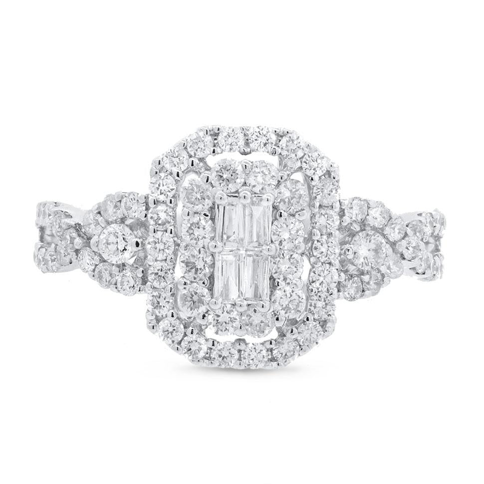 18k White Gold Diamond Lady's Ring - 0.93ct
