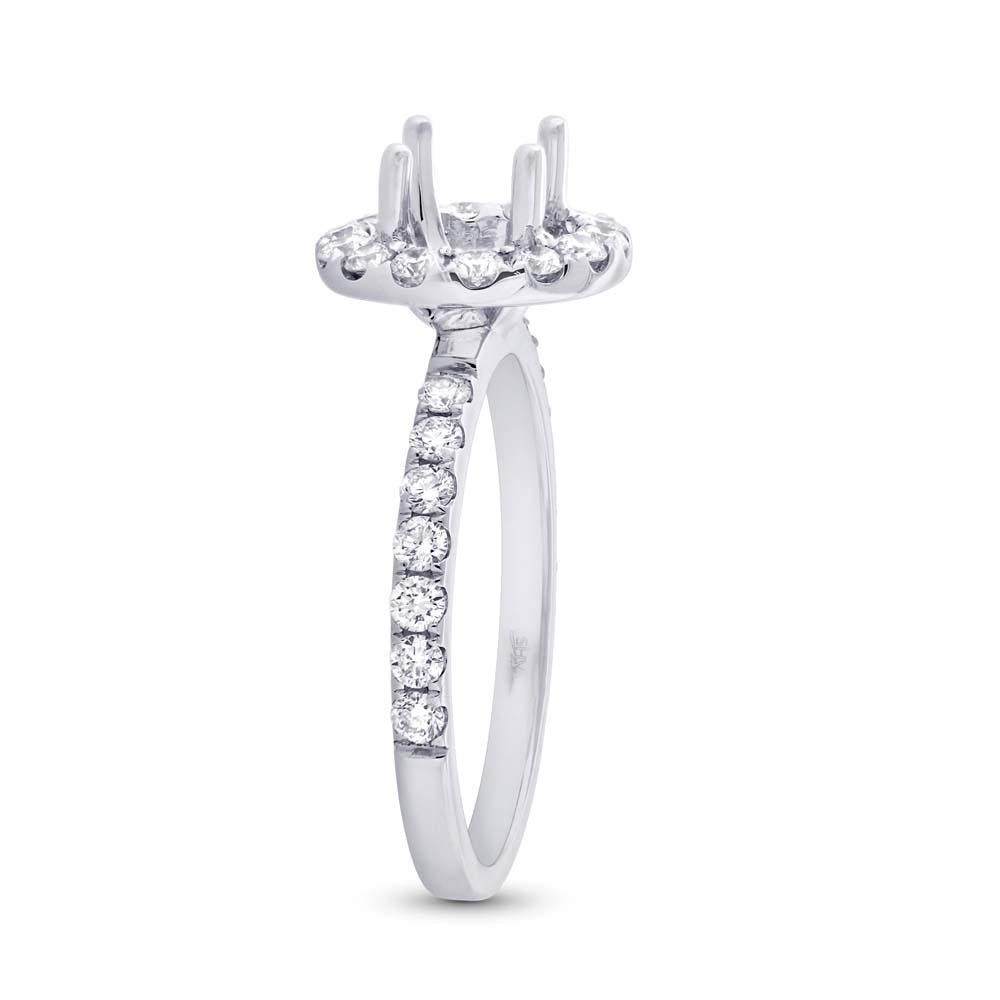 14k White Gold Diamond Semi-mount Ring - 0.71ct