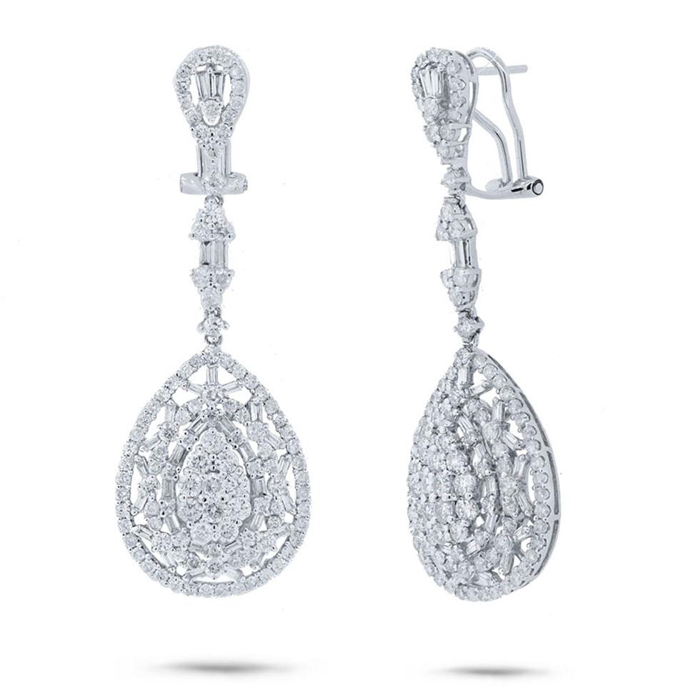 18k White Gold Diamond Earring - 4.63ct