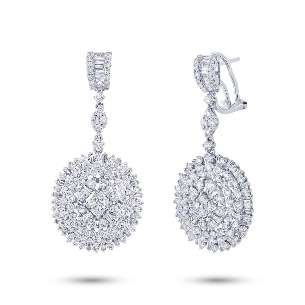 18k White Gold Diamond Earring - 4.57ct