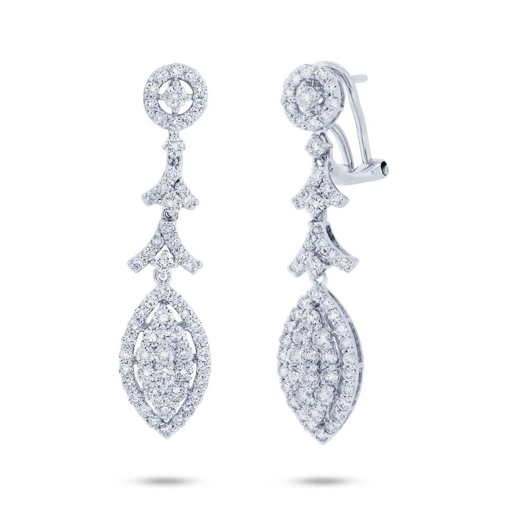 18k White Gold Diamond Earring - 2.16ct