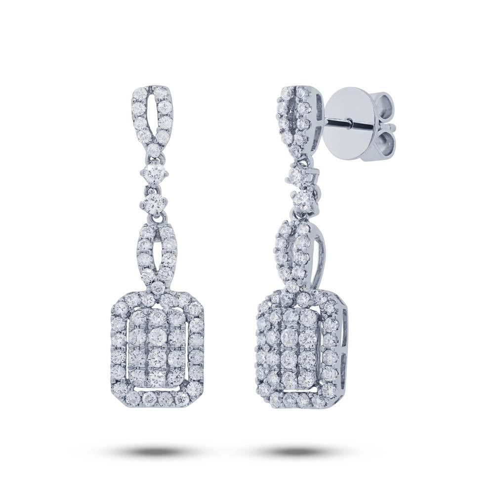 18k White Gold Diamond Earring - 1.30ct