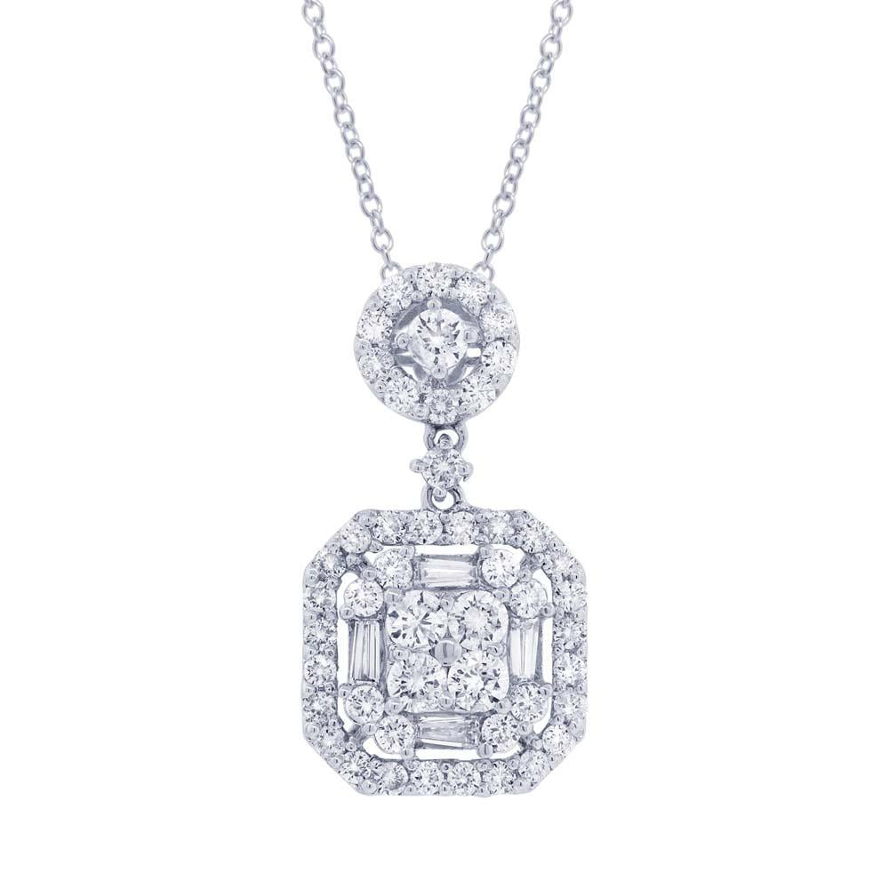 18k White Gold Diamond Pendant - 1.32ct