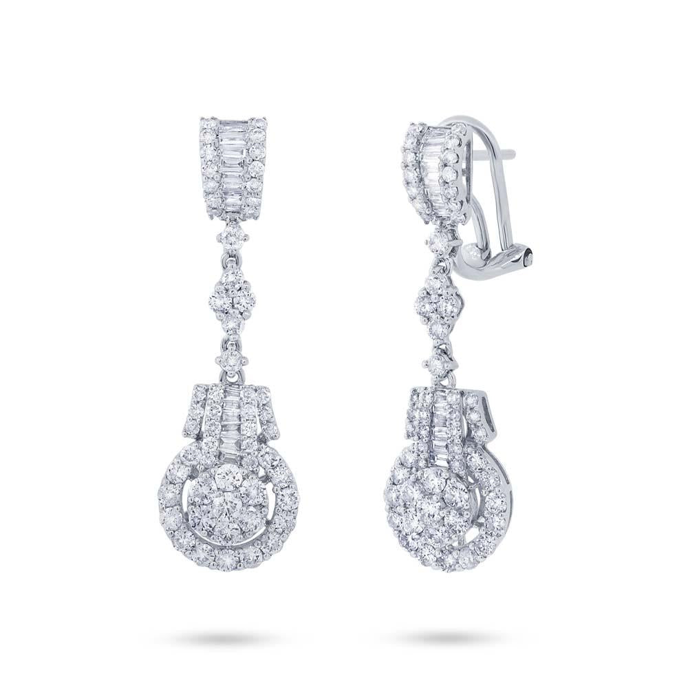 18k White Gold Diamond Earring - 2.34ct