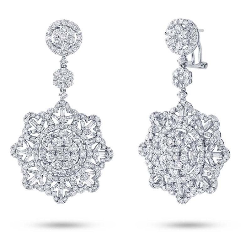 18k White Gold Diamond Earring - 7.22ct
